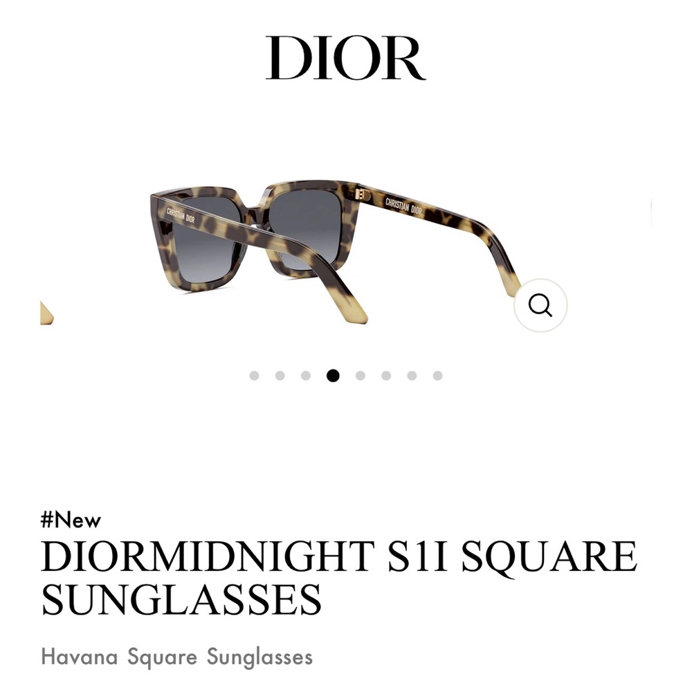 Dior Brown Square Sunglasses Bold Tortoiseshell Design - Picture 2 of 11